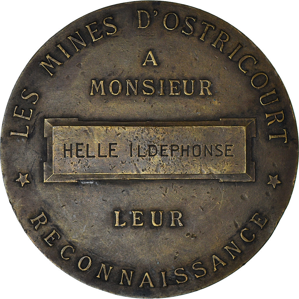 France, Medal, Devouement - Fidélité - Travail - Les Mines d'Ostricourt