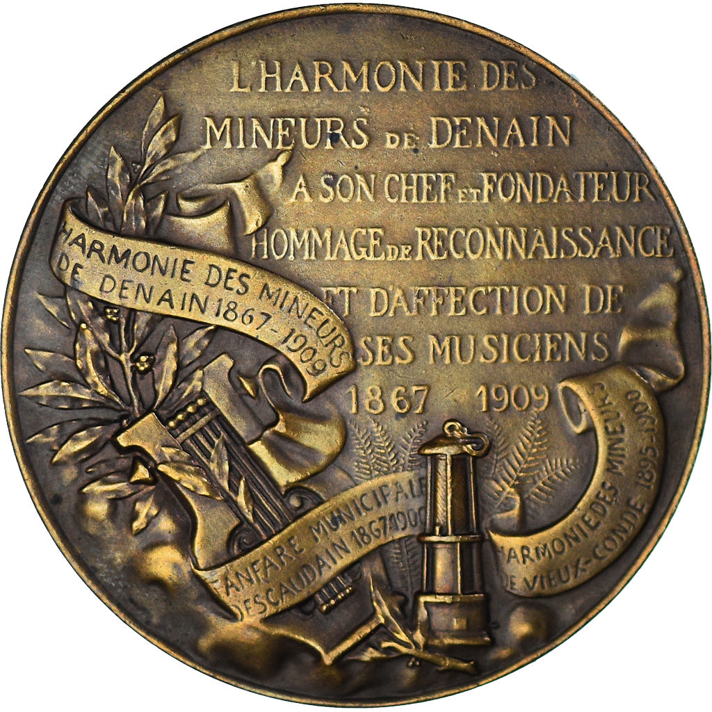 Francia, medalla, Felix Warge - Harmonie des Mineurs de Denain, Arts & Culture