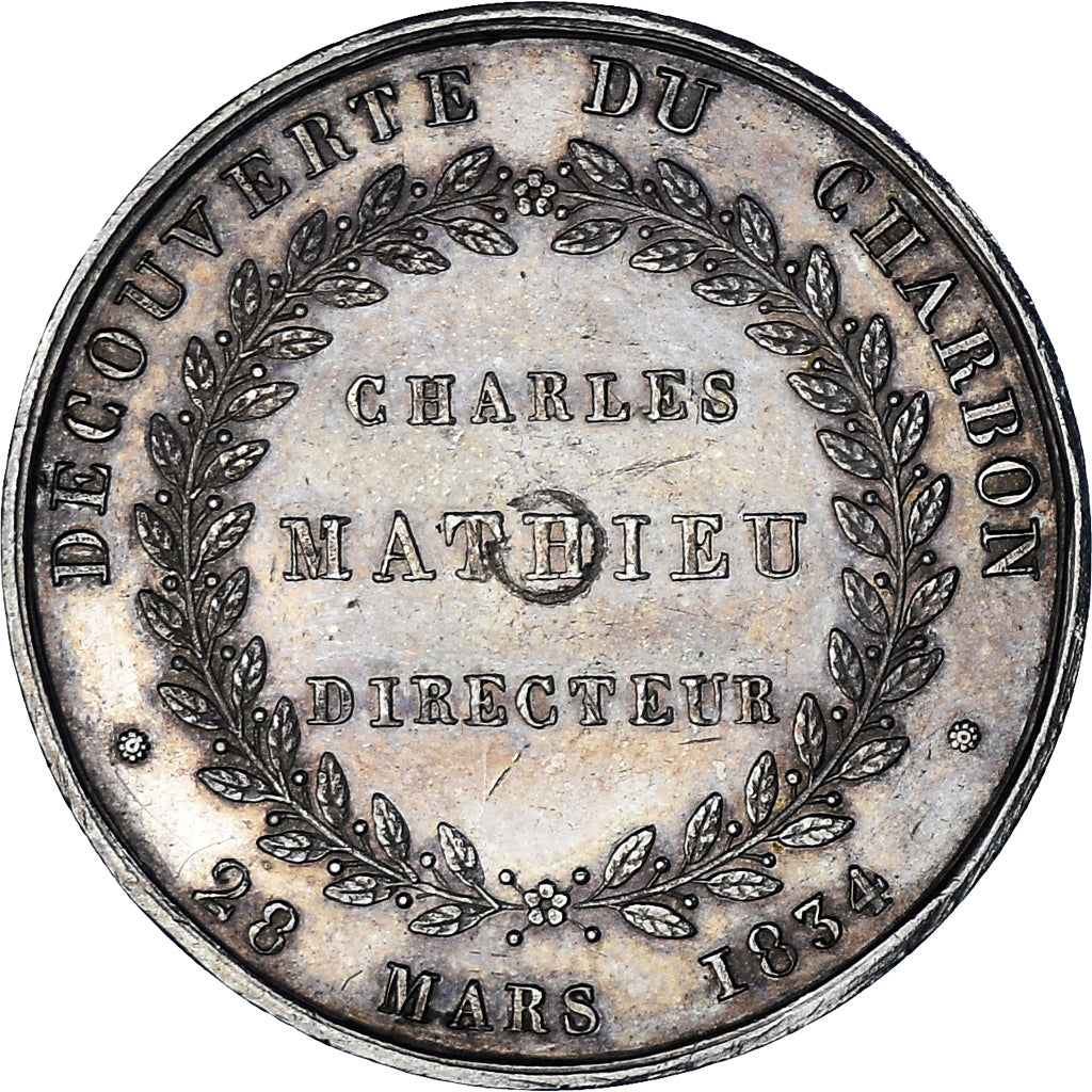 Frankreich, betaalpenning, Découverte du charbon - Charles Mathieu - Mines de