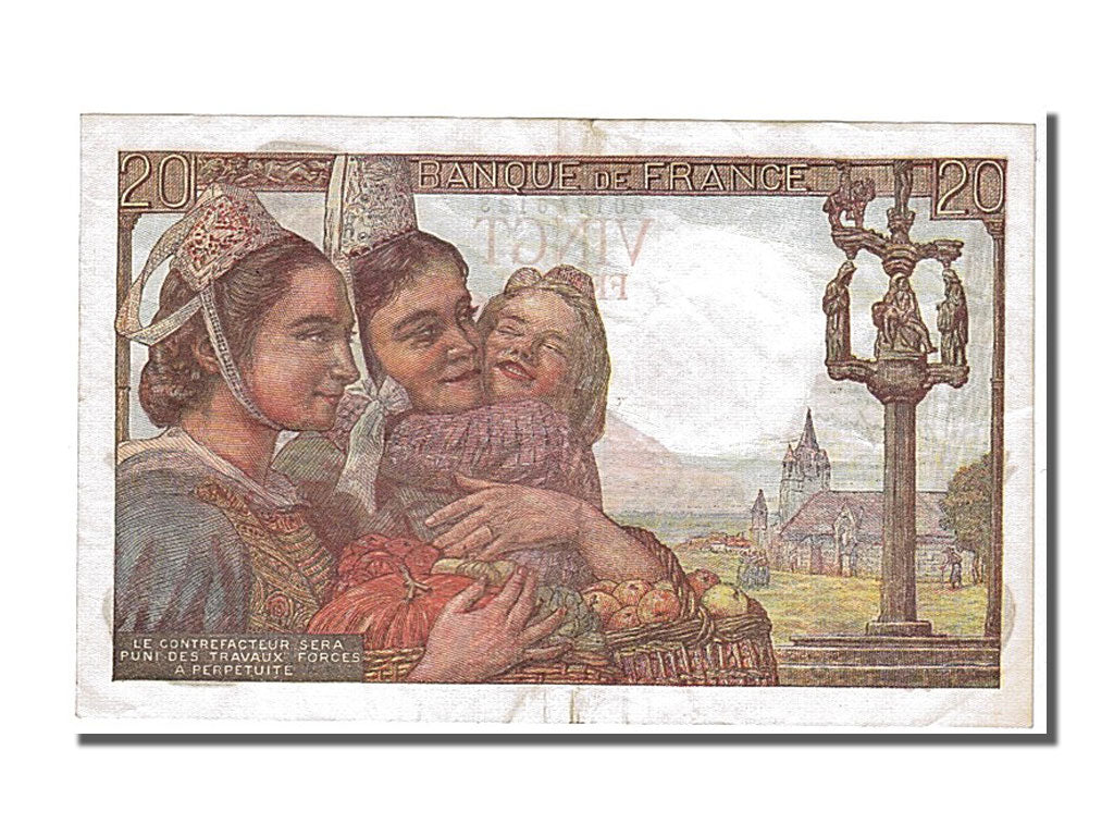 Biljet, Frankrijk, 20 Francs, 20 F 1942-1950 ''Pêcheur'', 1950, 1950-02-09
