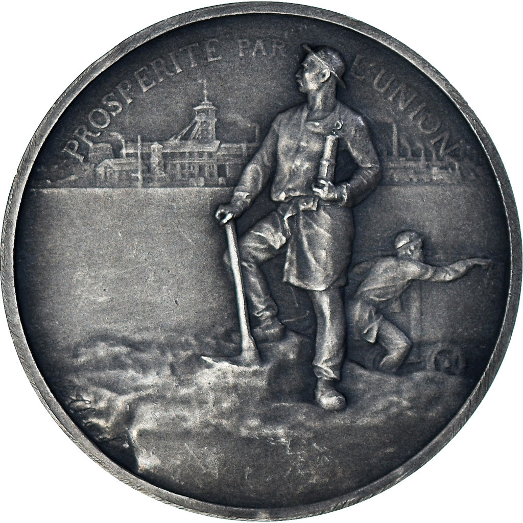 Francia, zeton, Compagnie des Mines d'Anzin, Theunissen, EBC, Plata