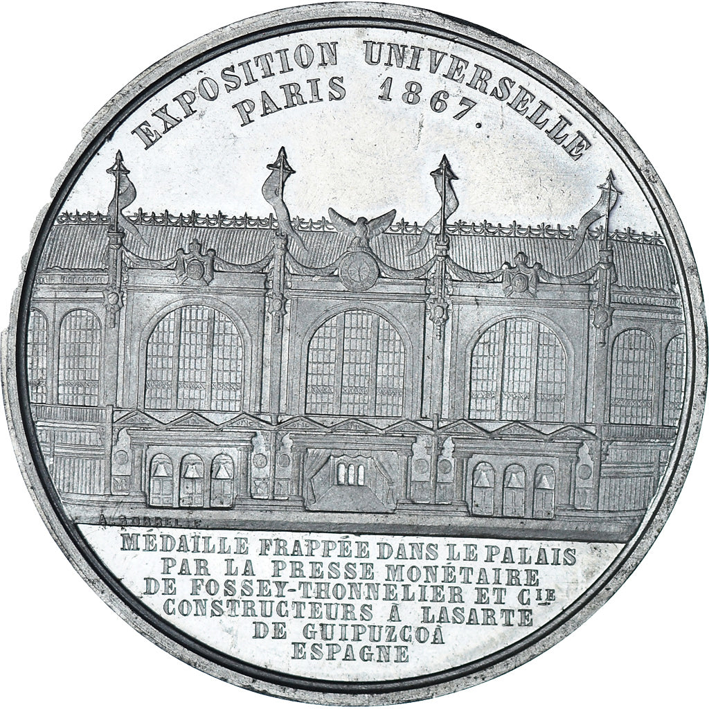 Francia, medalla, Napoléon III, Exposition universelle de Paris, 1867, Trotin