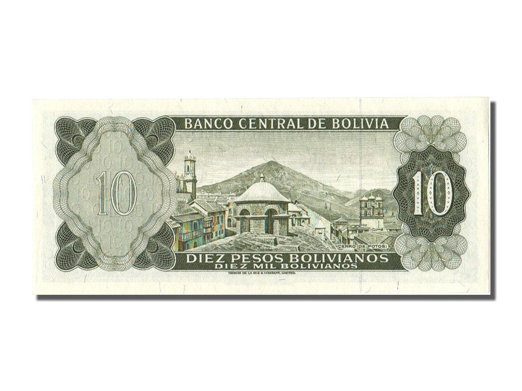 Bolivia, 10 Pesos Bolivianos, 1962, KM #154a, UNC(65-70), S
