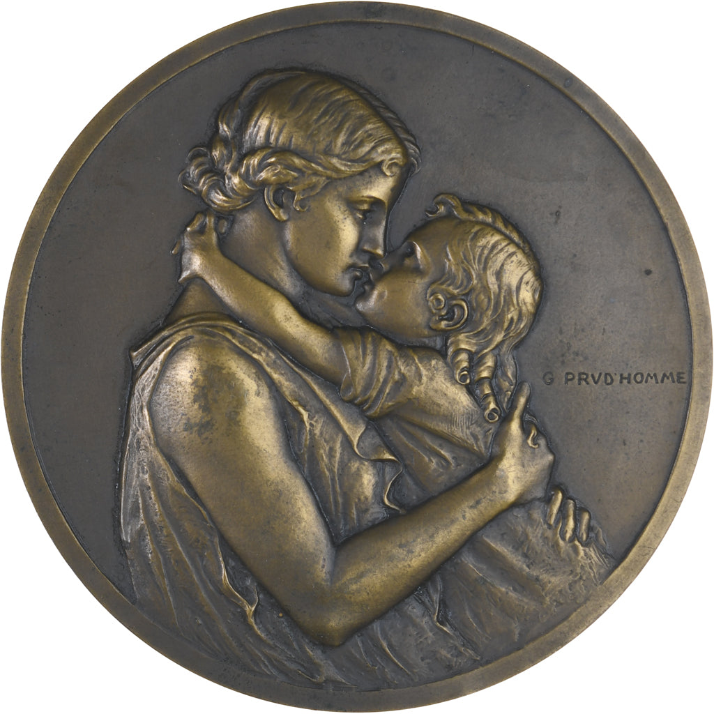 France, Médaille, Médaille de la famille - Enfants, TTB+, Bronze