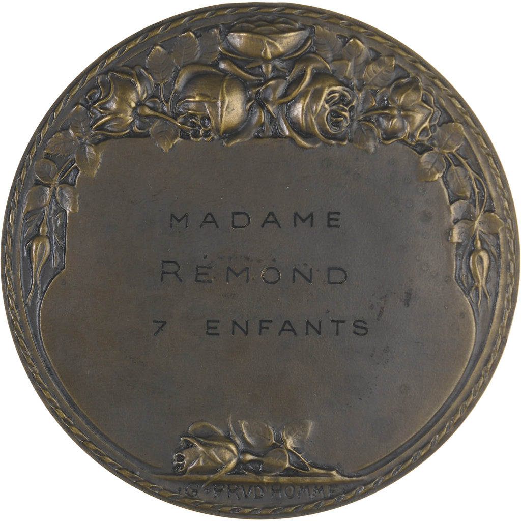 France, Médaille, Médaille de la famille - Enfants, TTB+, Bronze
