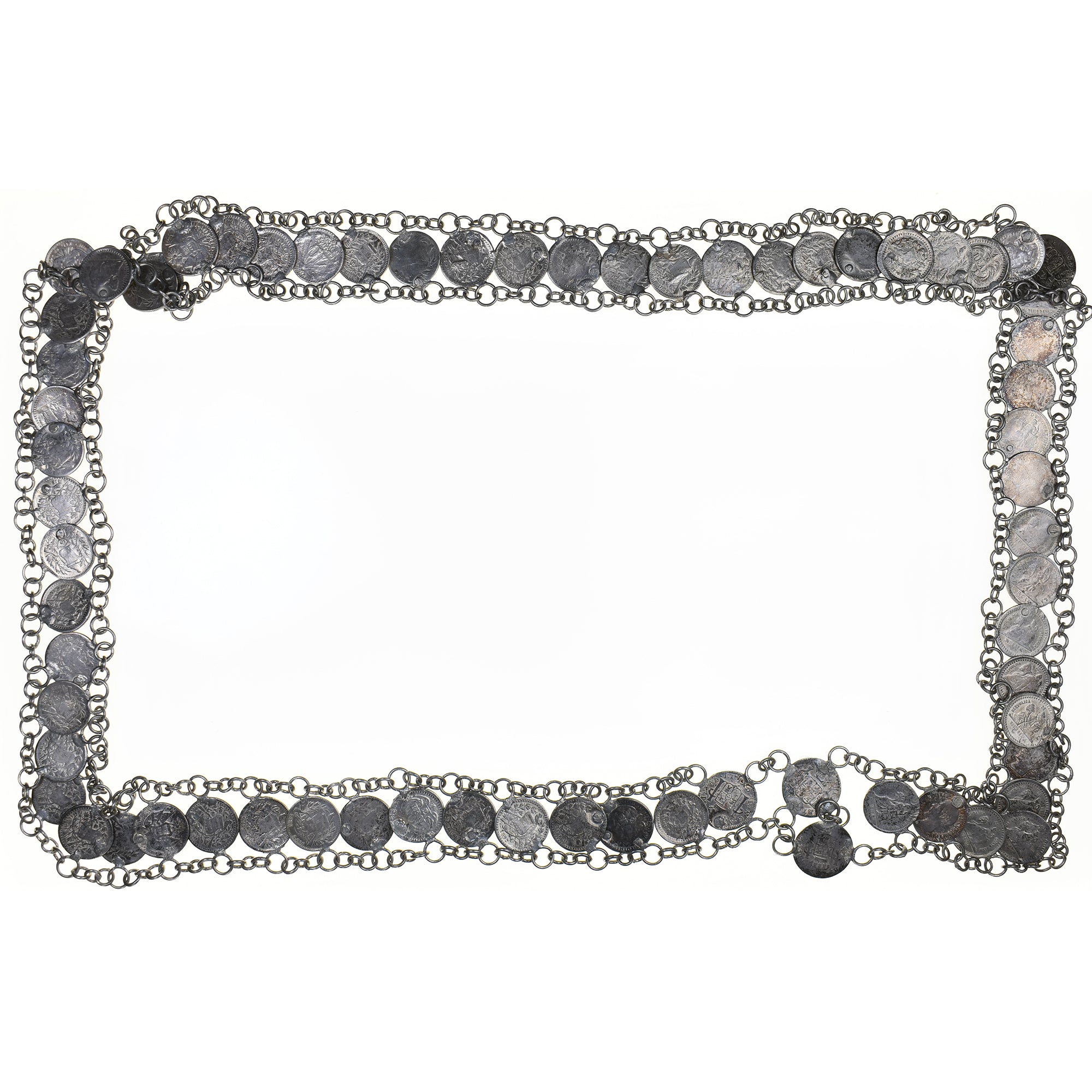 Francia, medalla, Collier de monnaies Guatemala, Mexique, Espagne, Arts &