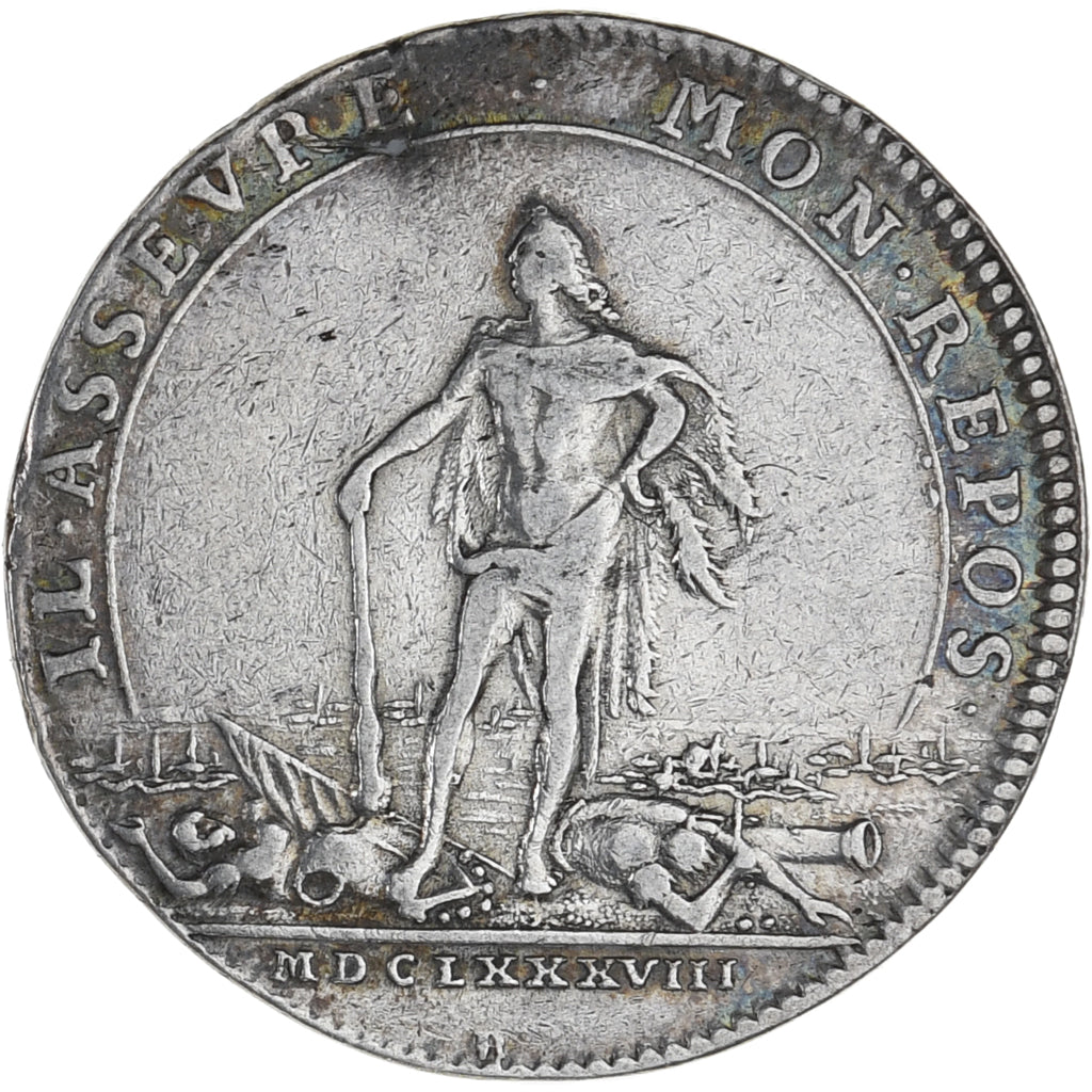 França, Token, Monarquia, États de Bourgogne, Louis XIV, 1688, EF(40-45)
