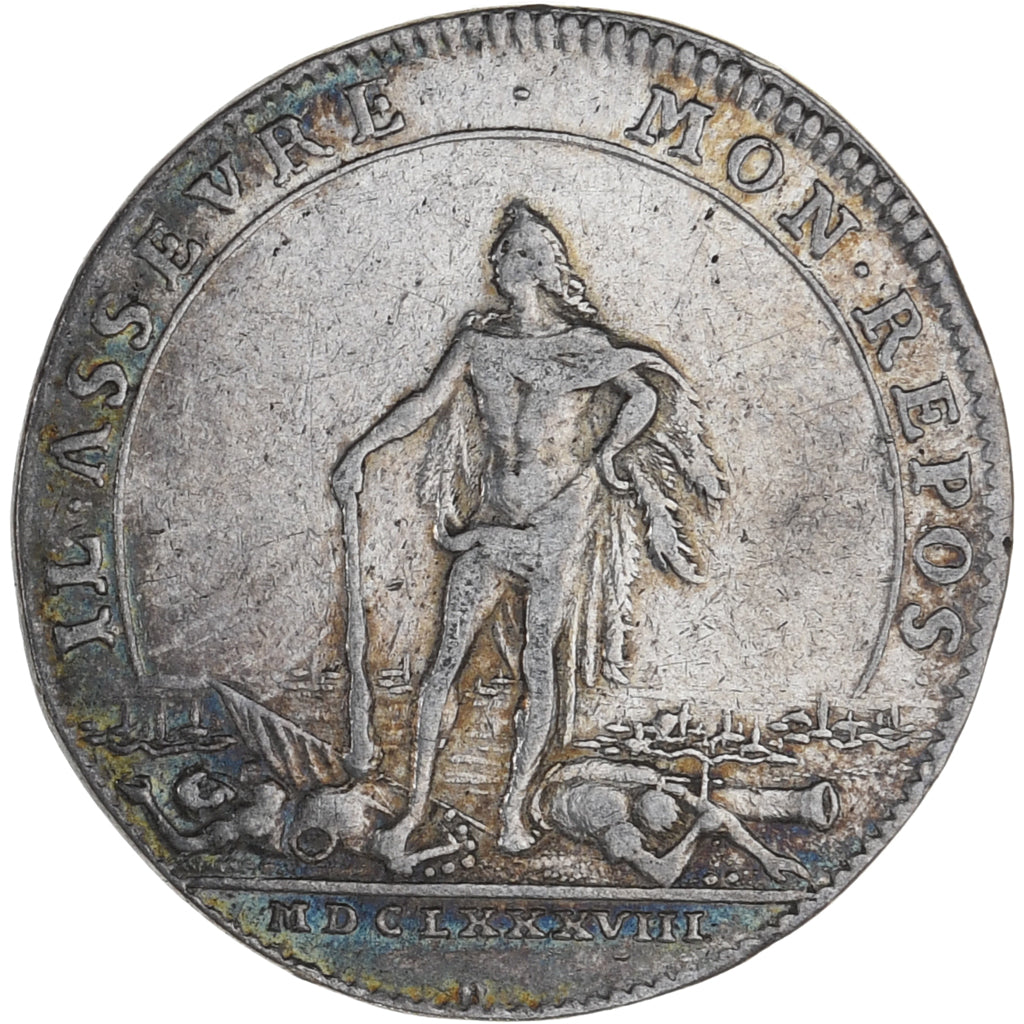 Francia, zeton, Royal, États de Bourgogne, Louis XIV, 1688, MBC, Plata