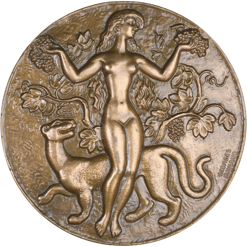 France, Medal, Bacchante, Arts & Culture, 1968, Georges Guiraud., AU(55-58)