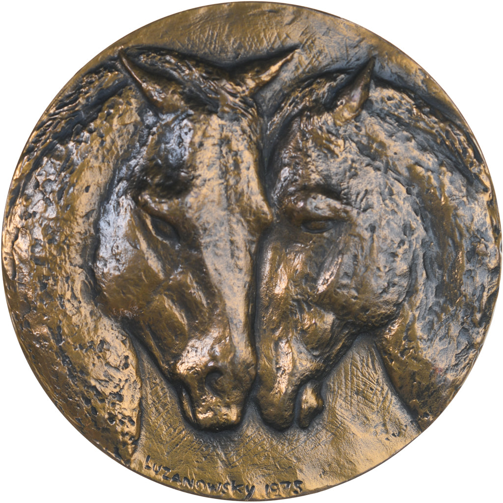 Frankrijk, Medaille, Horse, Fauna, 1975, Luzanowsky, UNC-, Bronzen