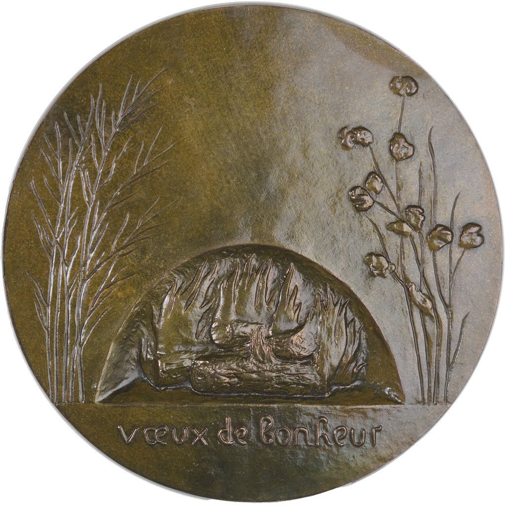 Francia, medaglia, Voeux de Bonheur, Wedding, 1975, Renée Vautier, SPL-, Bronzo