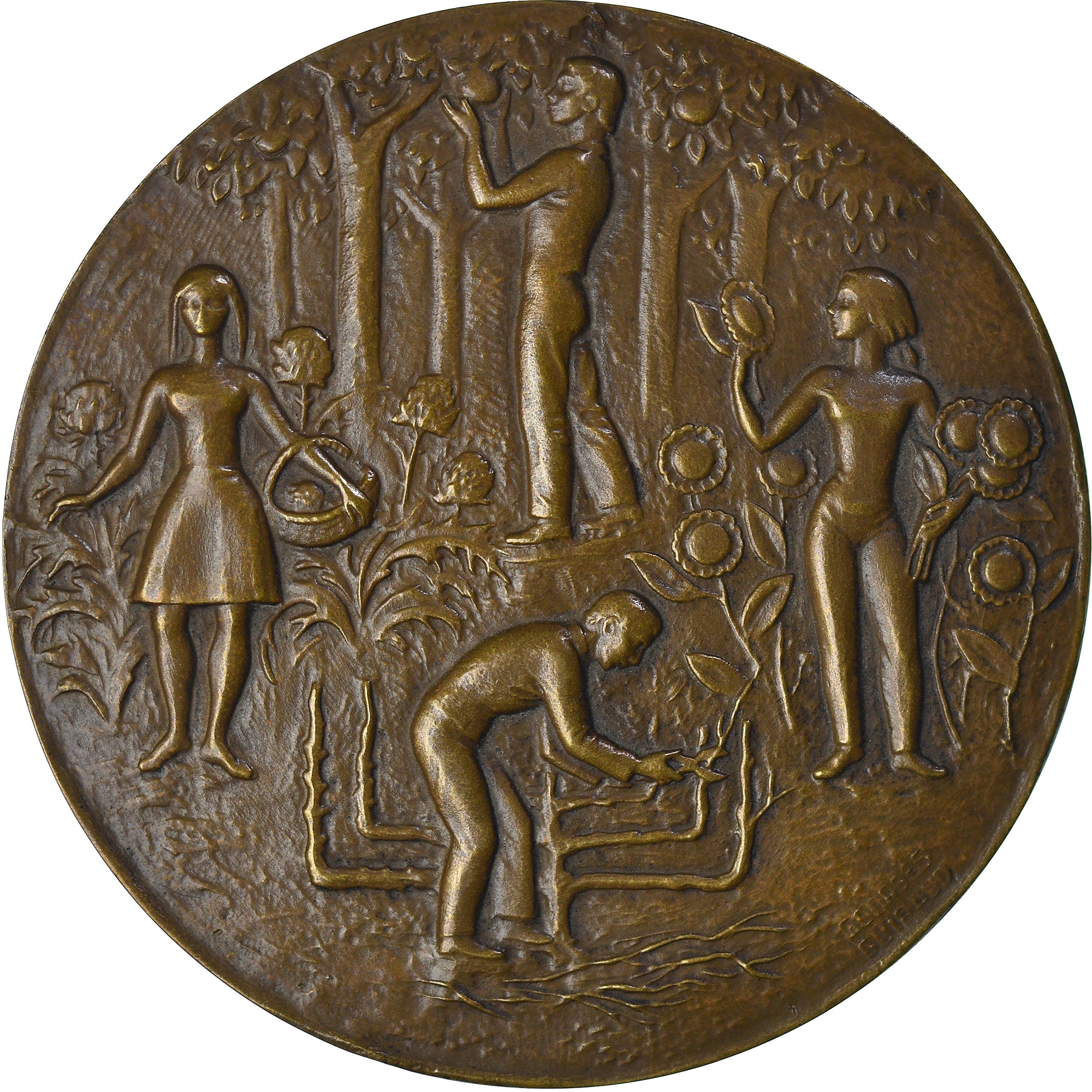 France, Medal, Société Nationale d'Horticulture de France, Guiraud, AU(55-58)