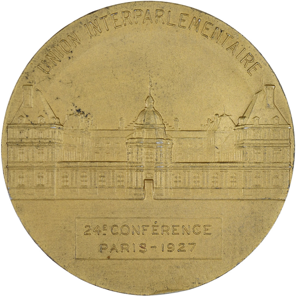 Frankreich, Medaille, Union Interparlementaire, Paris, 1927, Dubois.H, SS+, Gilt