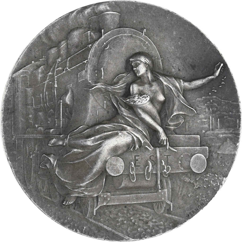 France, Medal, Chemins de fers de l'est, Business & industry, Vernon, AU(50-53)