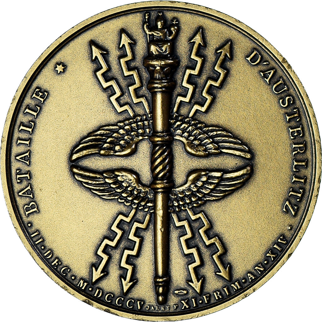 France, Medal, Napoléon Ier, Bataille d'Austerlitz, Denon, Restrike, MS(63)