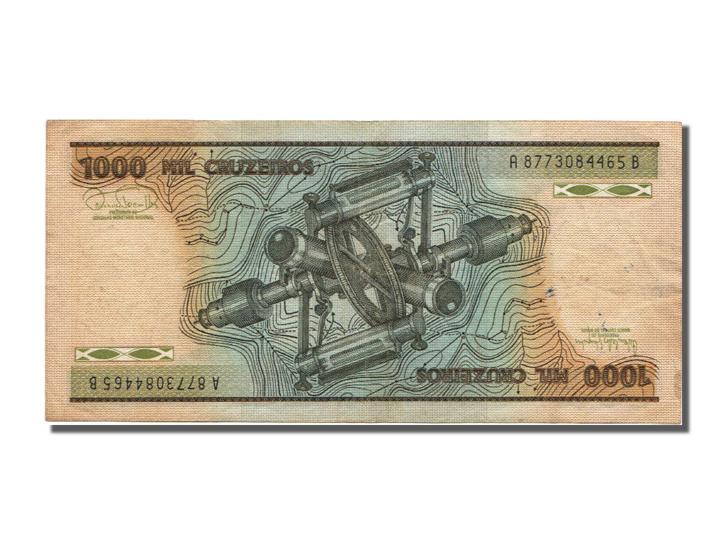Banknote, Brazil, 1000 Cruzeiros, 1985, AU(55-58)