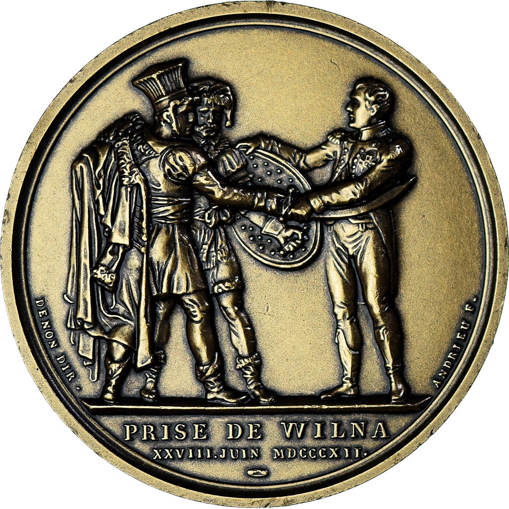Francia, medaglia, Napoléon Ier, Prise de Wilna, Denon, Restrike, SPL, Bronzo
