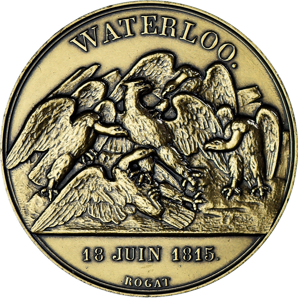 France, Medal, Napoléon Ier, Bataille de Waterloo (1815), Denon, Restrike