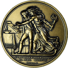 France, Medal, L'Empereur Napoléon Abdique, Denon, Restrike, MS(63), Bronze