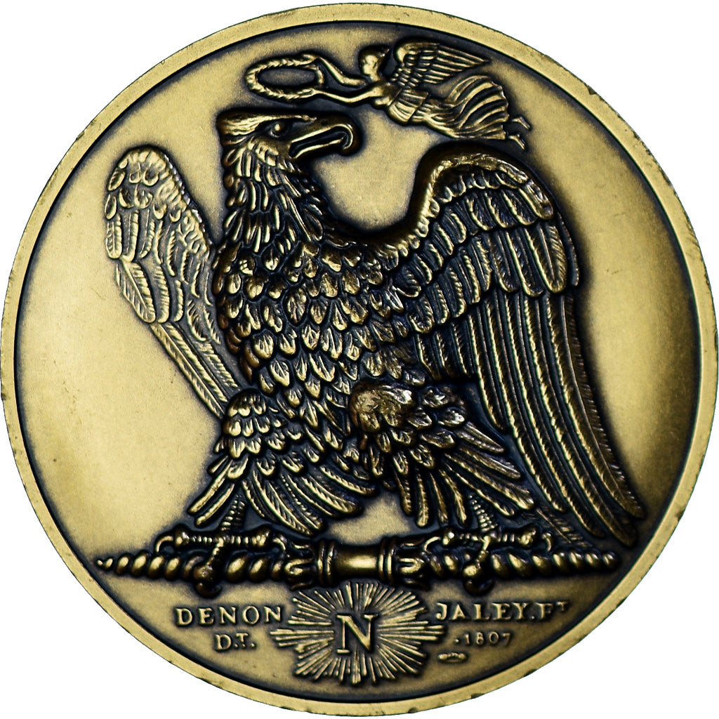 France, Medal, L'Empereur Napoléon Abdique, Denon, Restrike, MS(63), Bronze