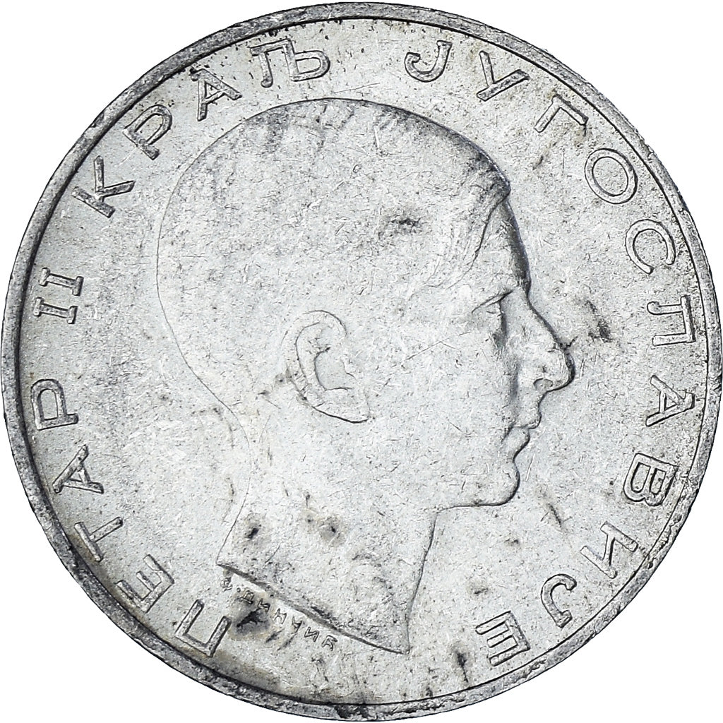 Coin, Yugoslavia, Petar II, 50 Dinara, 1938, EF(40-45), Silver, KM:24