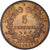 Francja, 5 Centimes, 1892, Paris, AU(55-58), Brązowy, Gadoury:157a