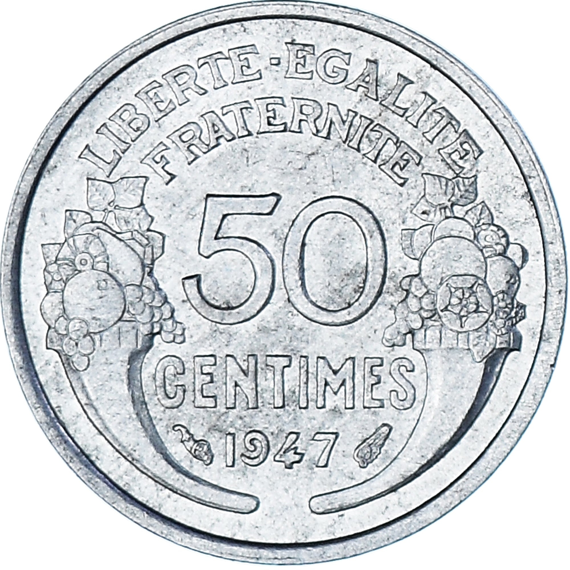 Munten, Frankrijk, Morlon, 50 Centimes, 1947, Paris, PR, Aluminium, KM:894.1a