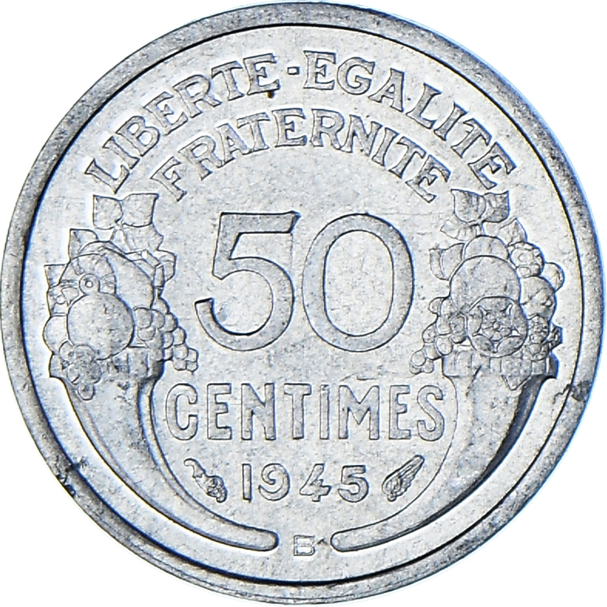 Munten, Frankrijk, Morlon, 50 Centimes, 1945, Beaumont - Le Roger, PR
