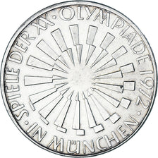 Coin, GERMANY - FEDERAL REPUBLIC, 10 Mark, 1972, Karlsruhe, AU(50-53), Silver