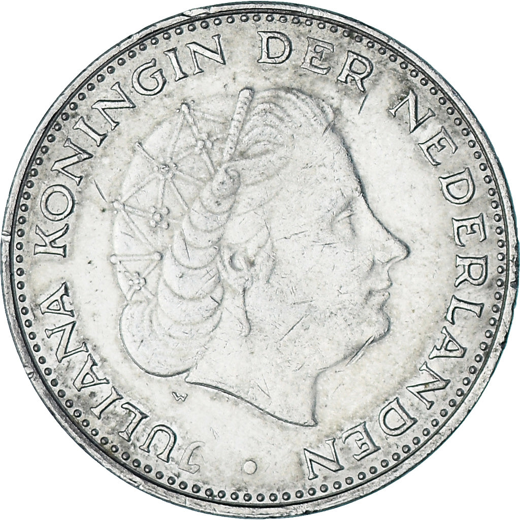Munten, Nederland, Juliana, 2-1/2 Gulden, 1969, ZF, Nickel, KM:191