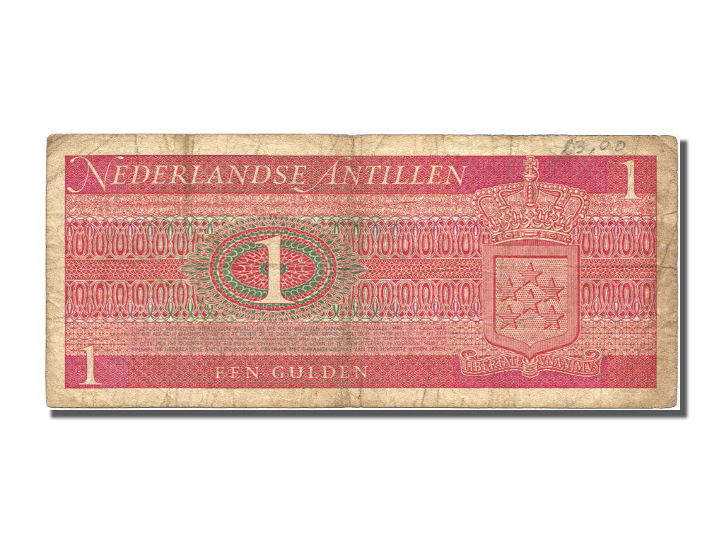Netherlands Antilles, 1 Gulden, 1970, KM #20a, 1970-09-08, VF(30-35), D
