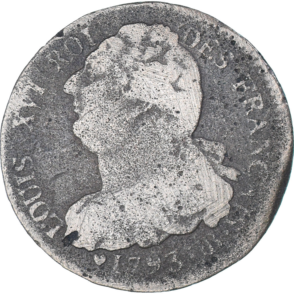 Münze, Frankreich, 2 sols français, 2 Sols, 1793 / AN 5, Strasbourg, SGE+