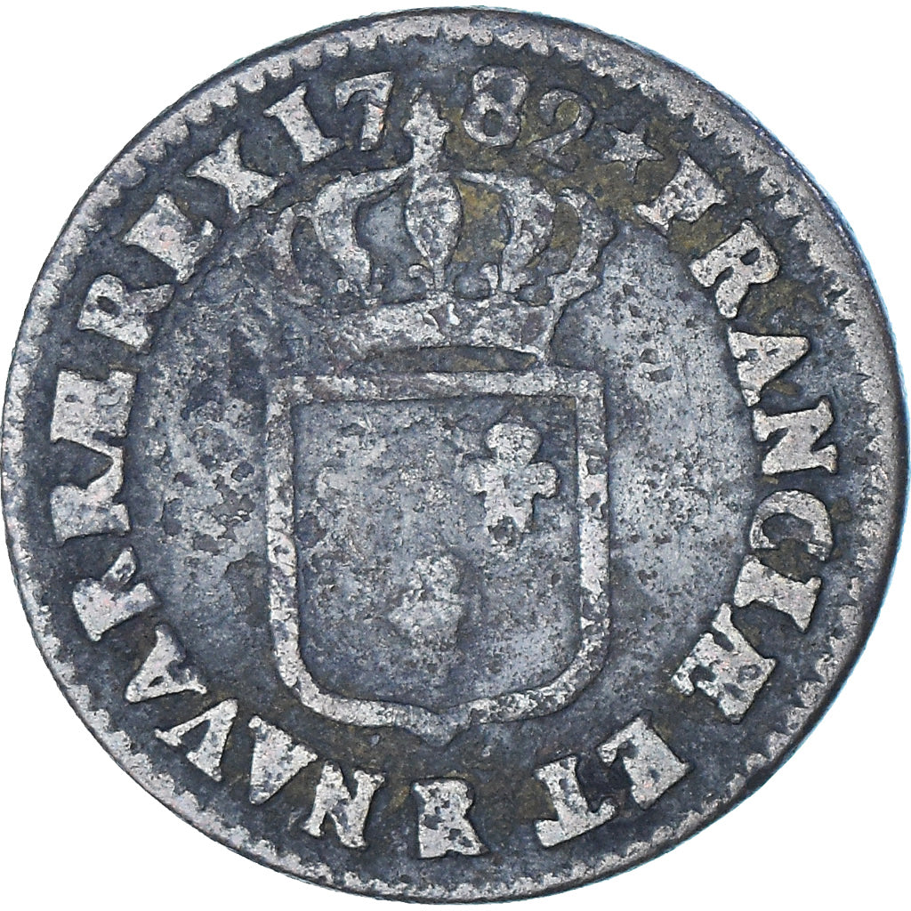 Monnaie, France, Louis XVI, Sol ou sou, Sol, 1782, Orléans, TB, Cuivre