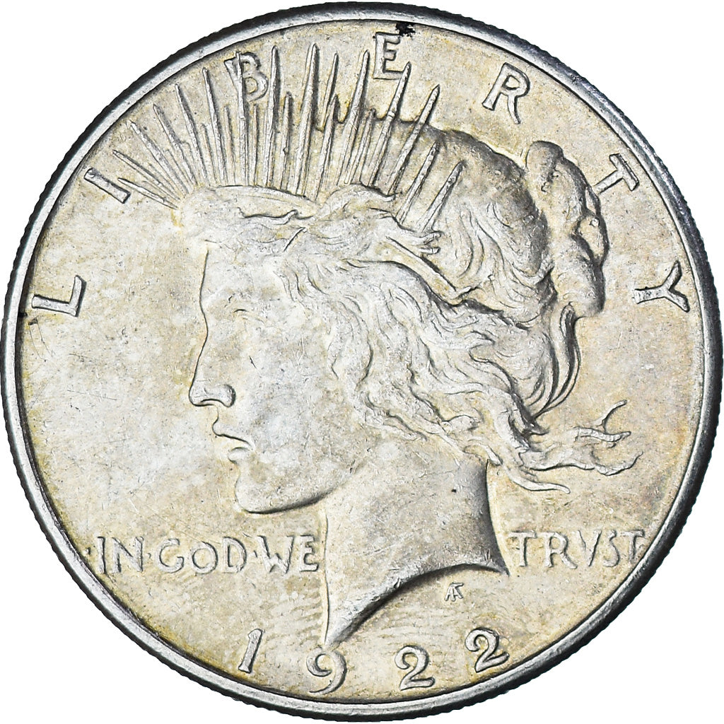 Coin, United States, Peace Dollar, Dollar, 1922, U.S. Mint, San Francisco