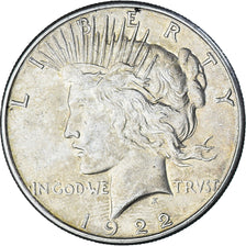 Coin, United States, Peace Dollar, Dollar, 1922, U.S. Mint, San Francisco