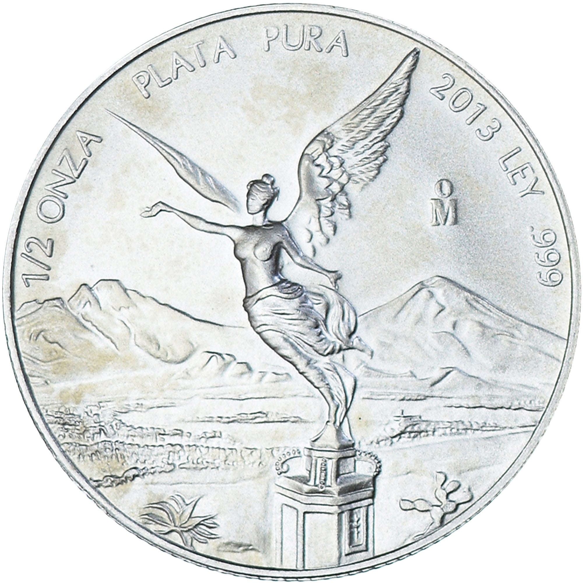 Coin, Mexico, 1/2 Onza, 1/2 Troy Ounce of Silver, 2013, Mexico City, MS(60-62)