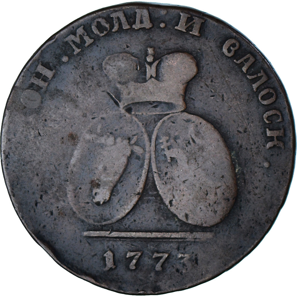 Coin, MOLDAVIA & WALLACHEA, 2 Para 3 Kopeck, 1773, VF(20-25), Bronze, KM:3