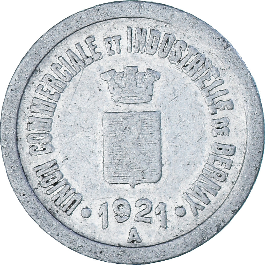 Moneta, Francja, 10 Centimes, 1921, AU(50-53), Aluminium