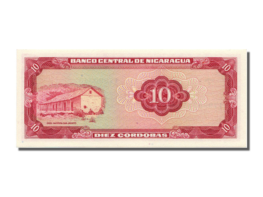 Nicaragua, 10 Córdobas, 1972, KM #123, UNC(65-70), C