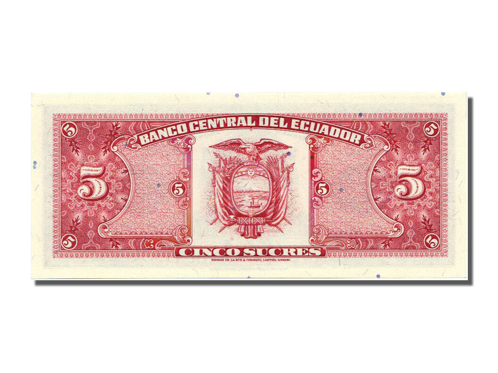 Ecuador, 5 Sucres, 1988, KM #113d, 1988-11-22, UNC(65-70), IB