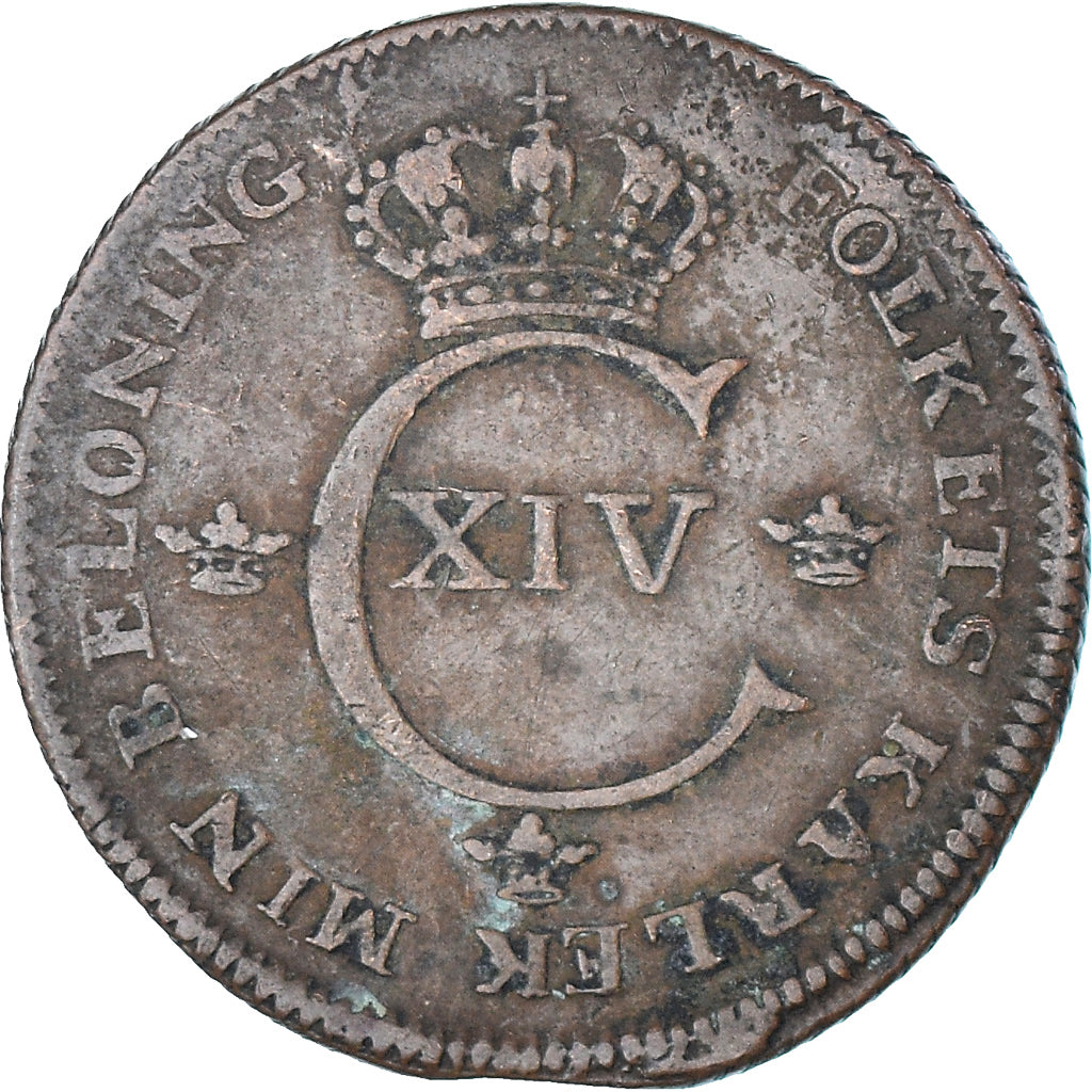 Coin, Sweden, Carl XIV Johan, 1/2 Skilling, 1822, VF(20-25), Copper, KM:596