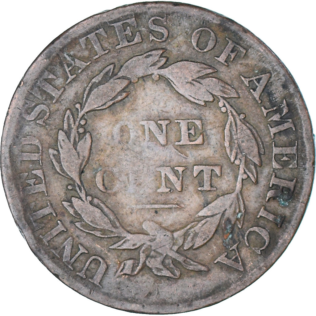 Coin, United States, Coronet Cent, Cent, 1831, U.S. Mint, Philadelphia