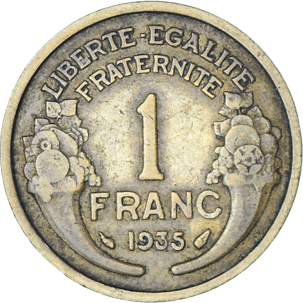 Monnaie, France, Morlon, Franc, 1935, TTB, Bronze-Aluminium, KM:885