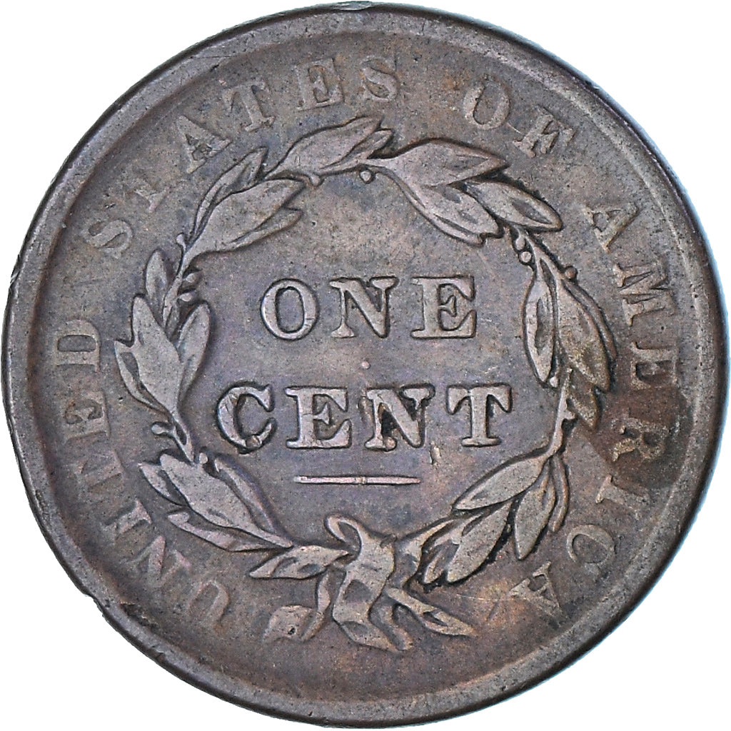 Coin, United States, Coronet Cent, Cent, 1838, U.S. Mint, Philadelphia