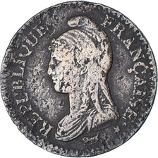 France, Dupré, Decime, AN 8 (1799-1800), Metz, VF(20-25), Bronze, KM:644.2