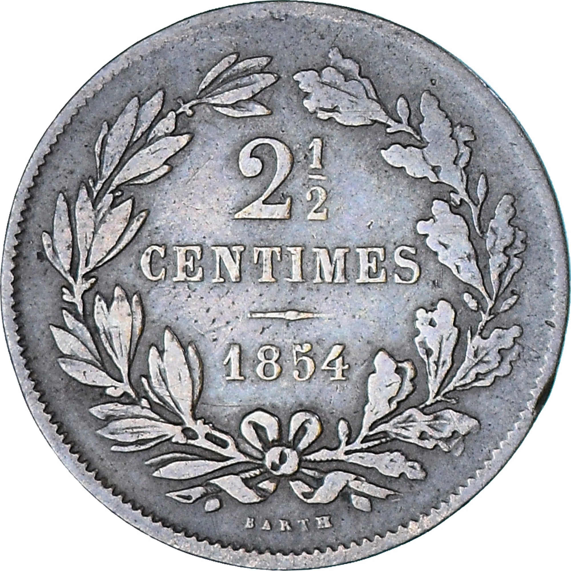 Moneta, Lussemburgo, William III, 2-1/2 Centimes, 1854, Utrecht, BB, Bronzo