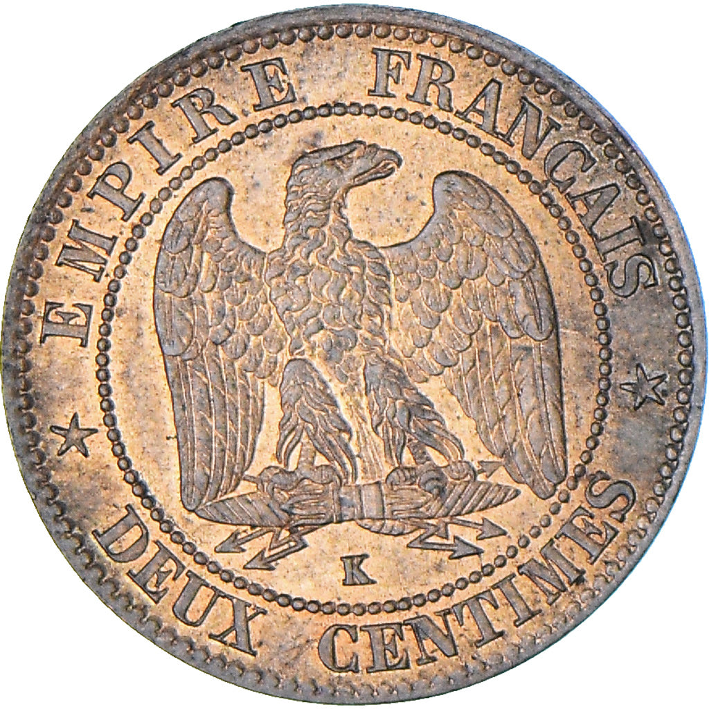 Moneda, Francia, Napoleon III, Napoléon III, 2 Centimes, 1861, Bordeaux, EBC