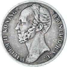 Coin, Netherlands, William II, Gulden, 1848, AU(55-58), Silver, KM:66