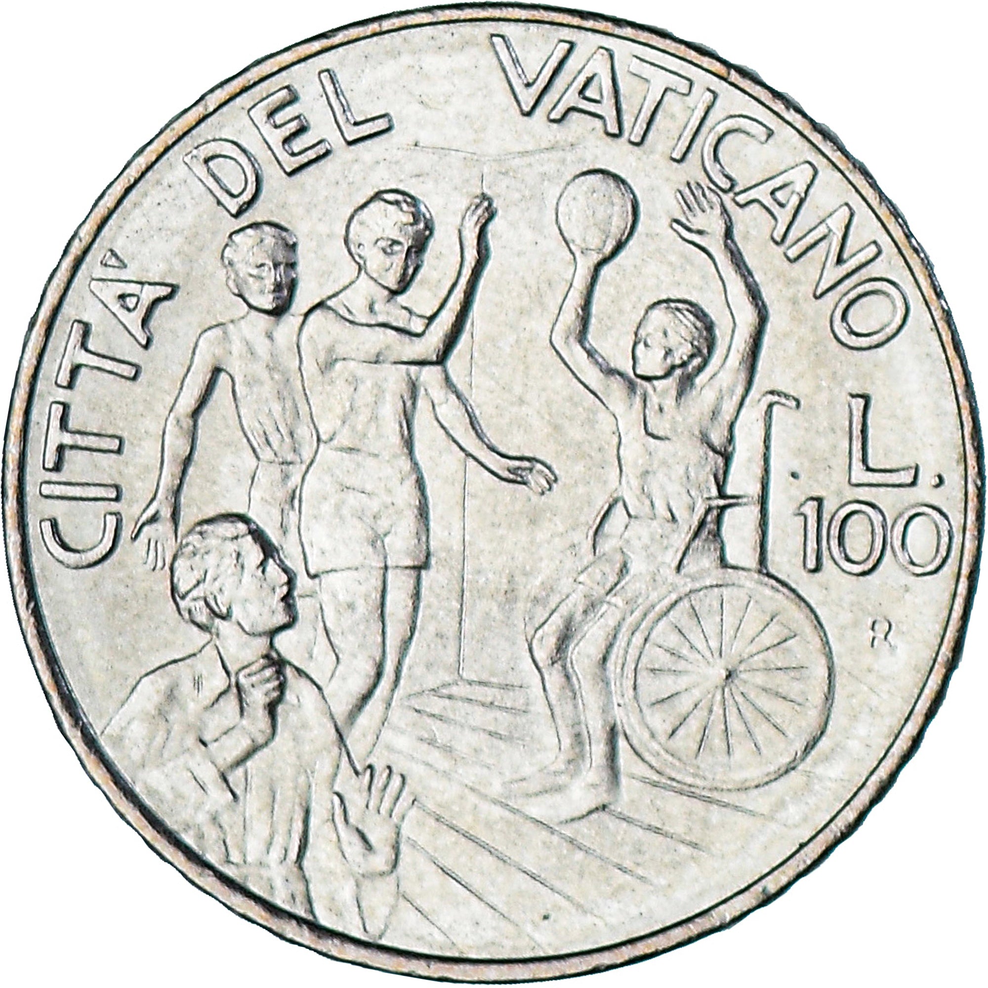 Coin, VATICAN CITY, John Paul II, 100 Lire, 1994, AU(55-58), Copper-nickel