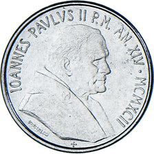 Coin, VATICAN CITY, John Paul II, 50 Lire, 1992, AU(55-58), Stainless Steel